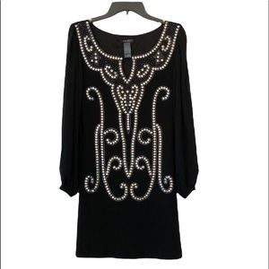 Bisou Bisou Black Studded Cocktail Dress 4